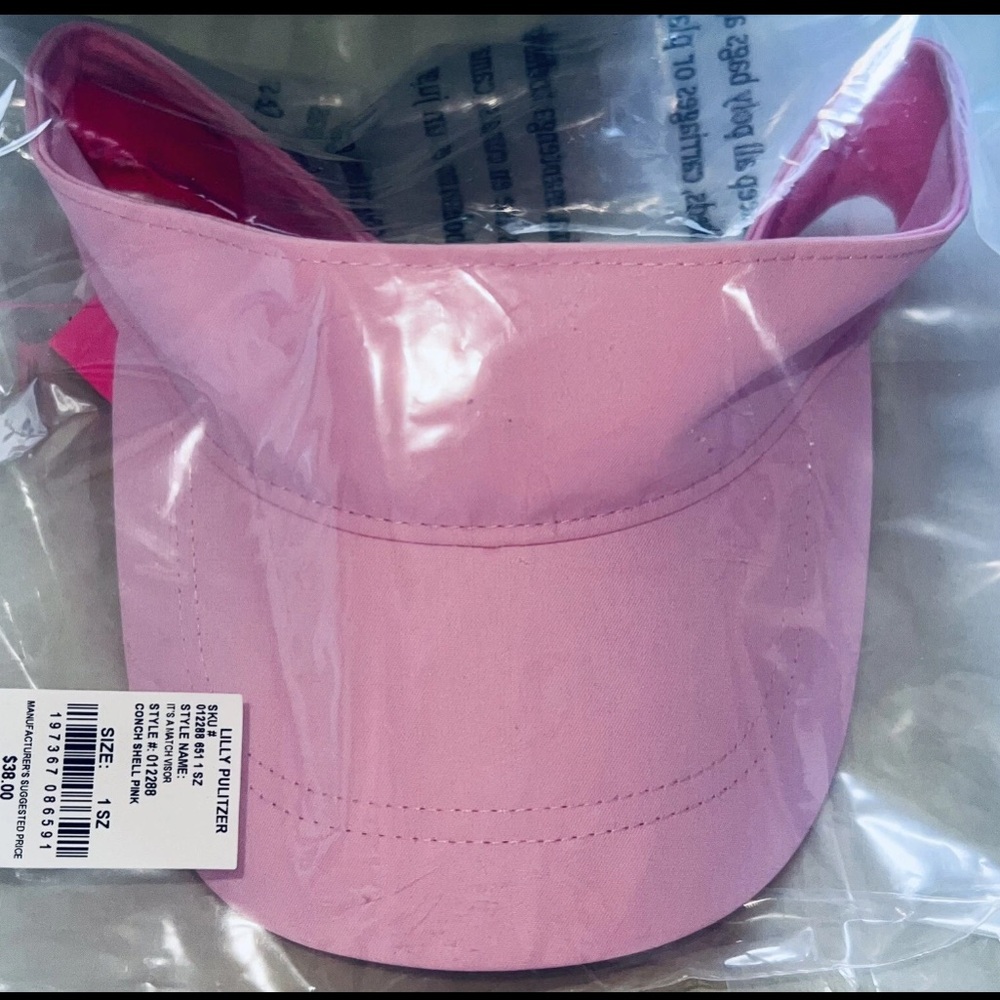 NWT Lilly Pulitzer Its A Match Visor - Conch Shell Pink